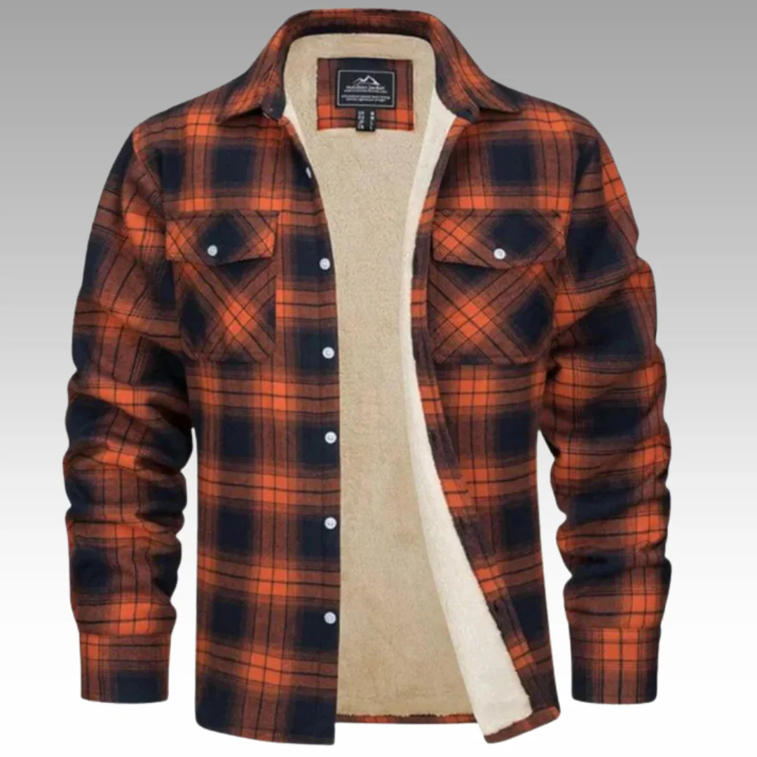 Truffel™ - Kariertes Truckerjacke mit Fleecefutter - Image 2