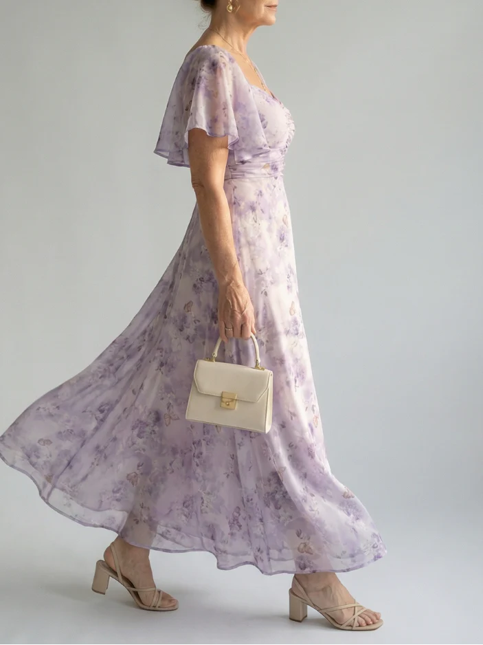 Vaelis - Midikleid mit Volantärmeln - Image 2