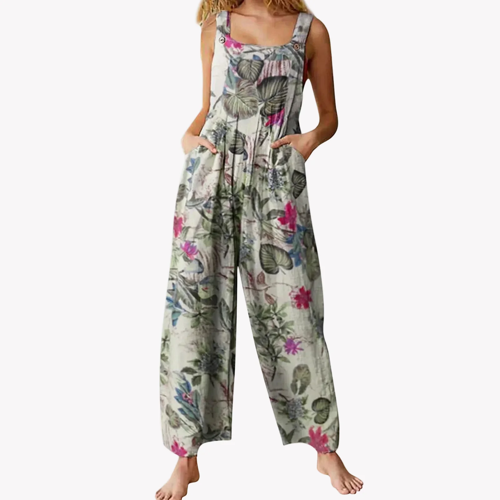 Verali™ – Luftiger Latzhose mit Floralem Muster