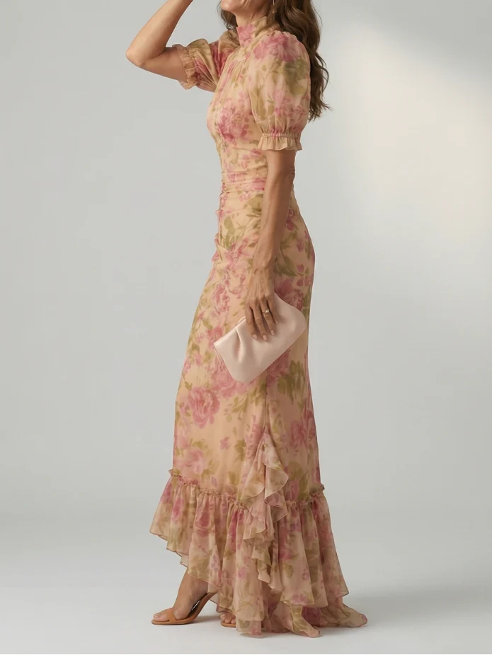 Vianne - Maxikleid mit weichem Stehkragen - Image 2