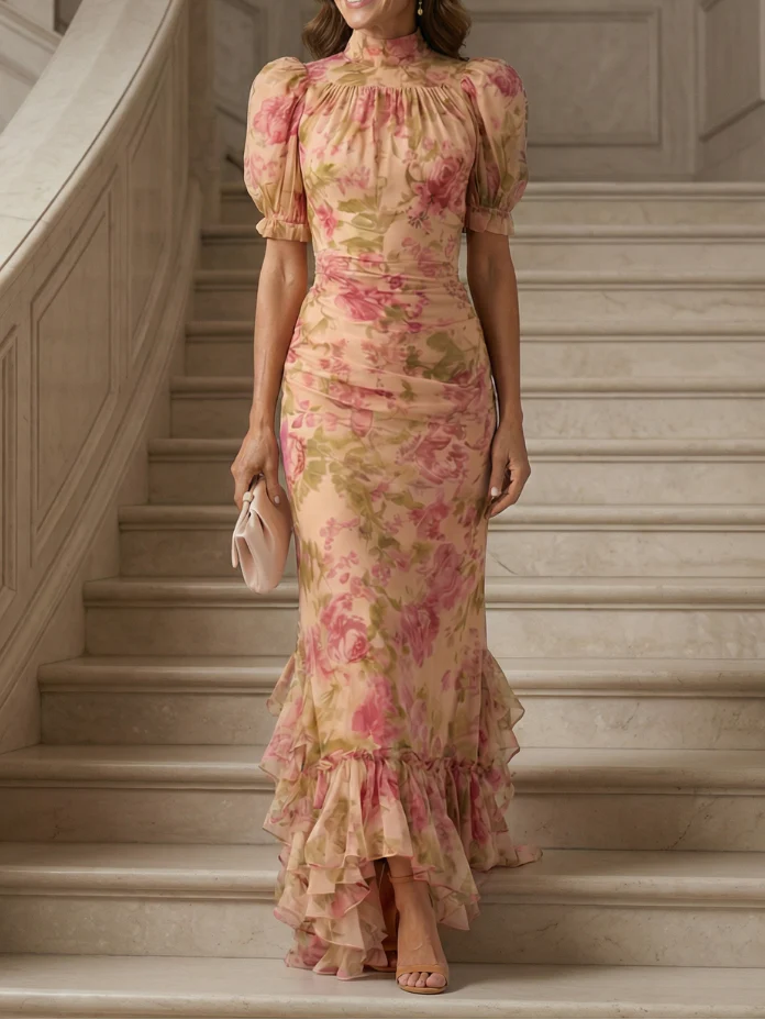 Vianne - Maxikleid mit weichem Stehkragen - Image 5