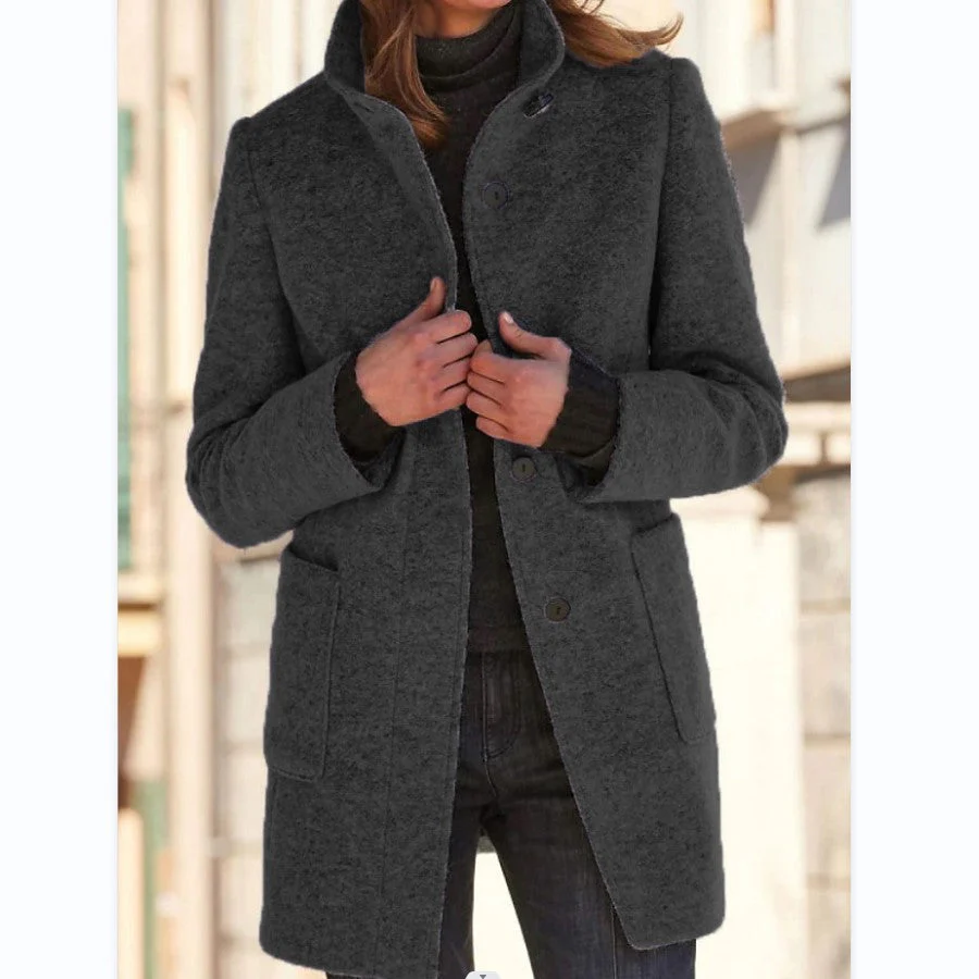 Vintora™ – Retro Damen-Windjacke mit Knöpfen und Stehkragen - Image 11
