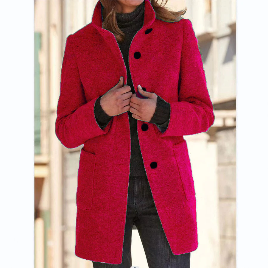 Vintora™ – Retro Damen-Windjacke mit Knöpfen und Stehkragen - Image 15