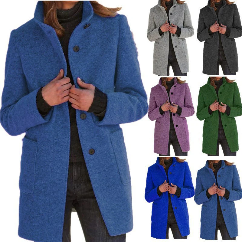 Vintora™ – Retro Damen-Windjacke mit Knöpfen und Stehkragen - Image 3