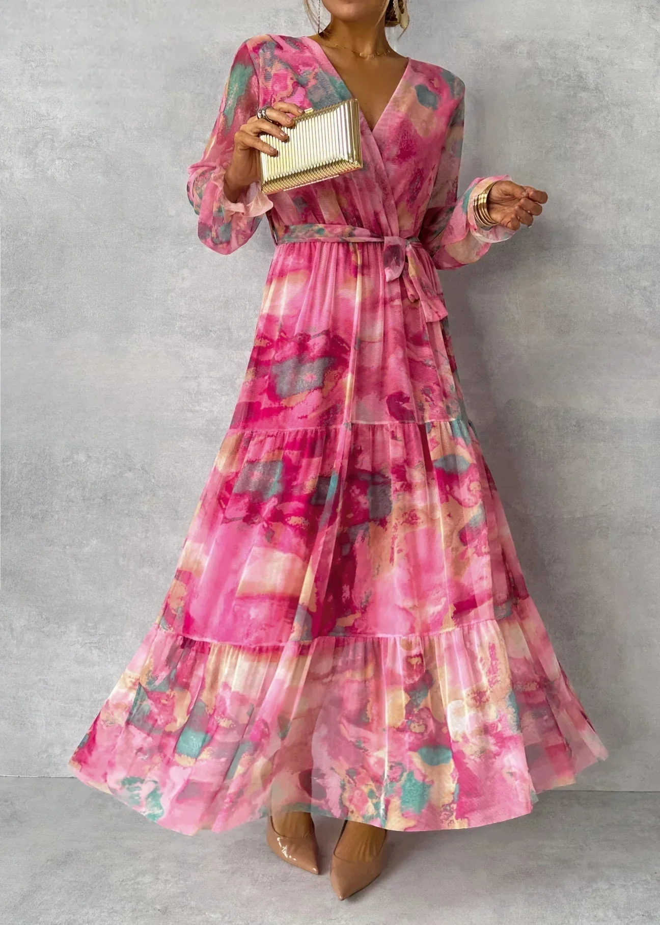 Wickelkleid mit floralem Muster - Image 2