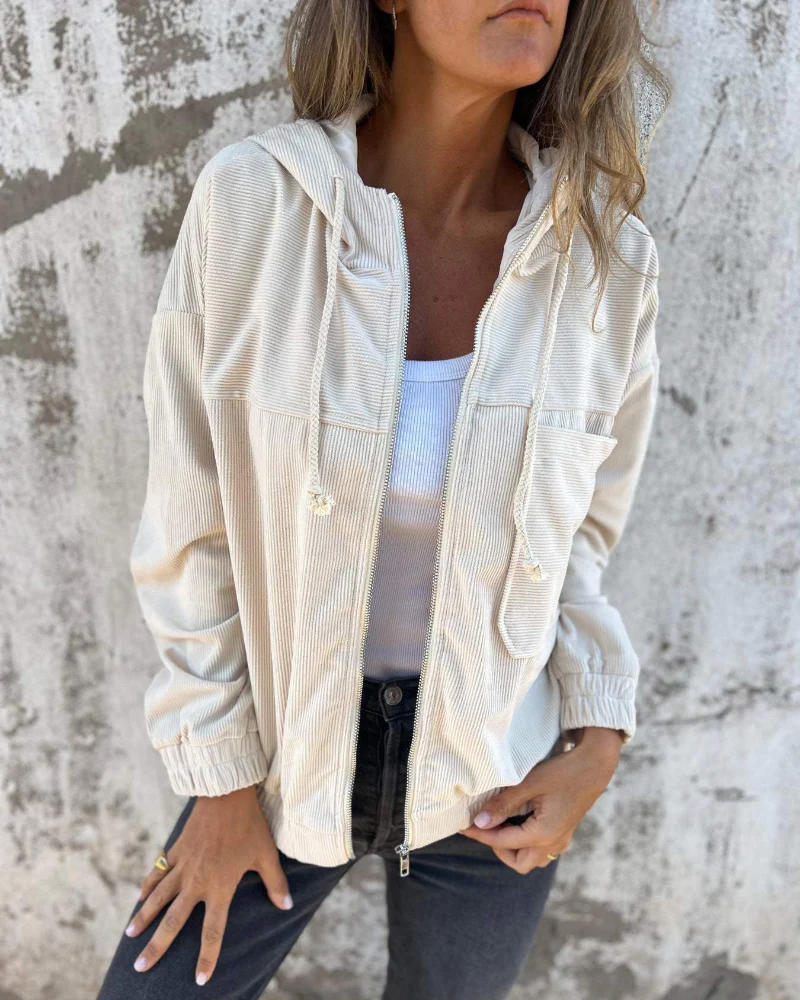 Yori™ - Cord-Kapuzenjacke mit Reißverschluss