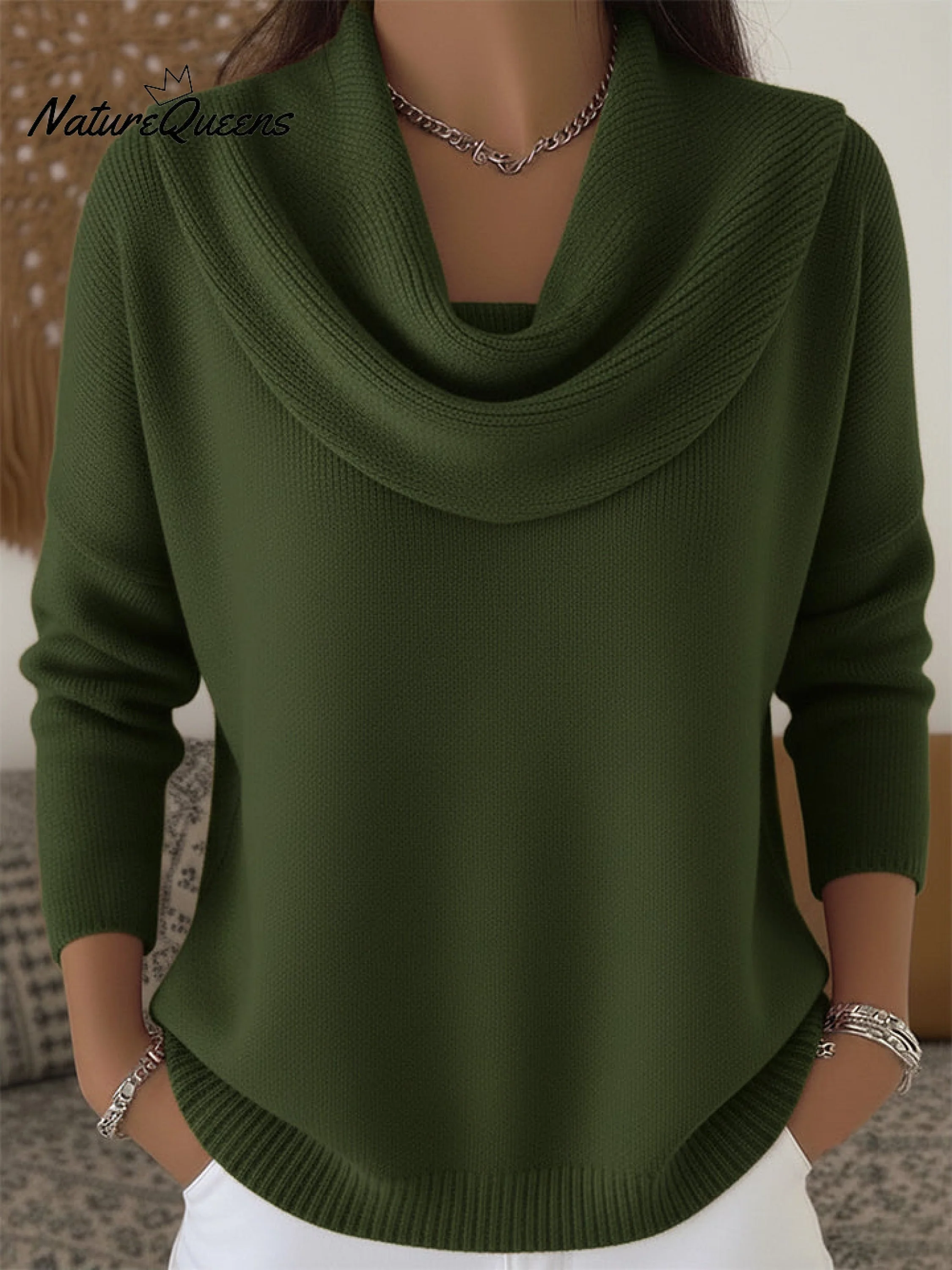 Eva™ | Zarte und elegante einfarbige Bluse mit Rüschen am Kragen - Image 6
