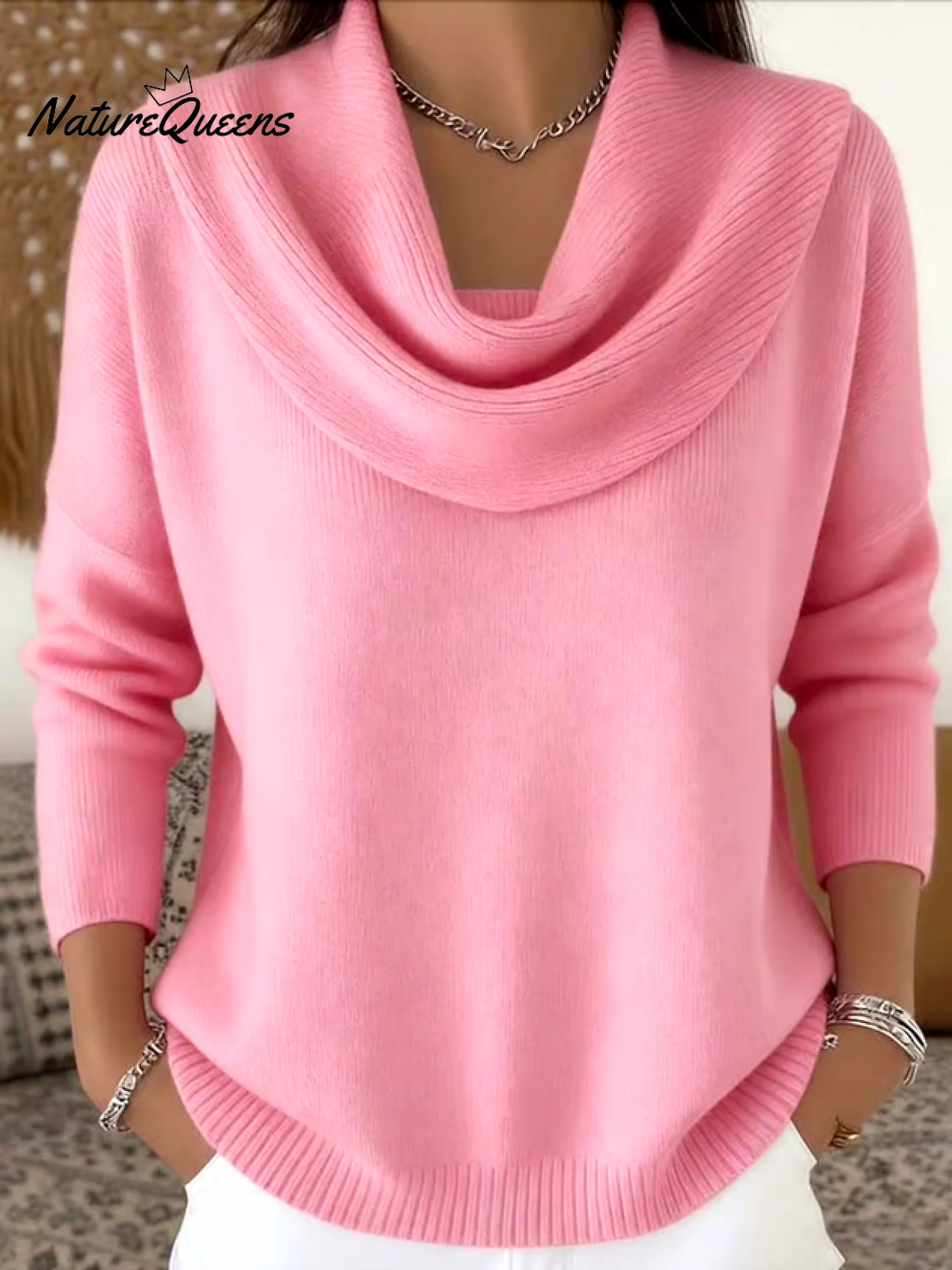 Eva™ | Zarte und elegante einfarbige Bluse mit Rüschen am Kragen - Image 8