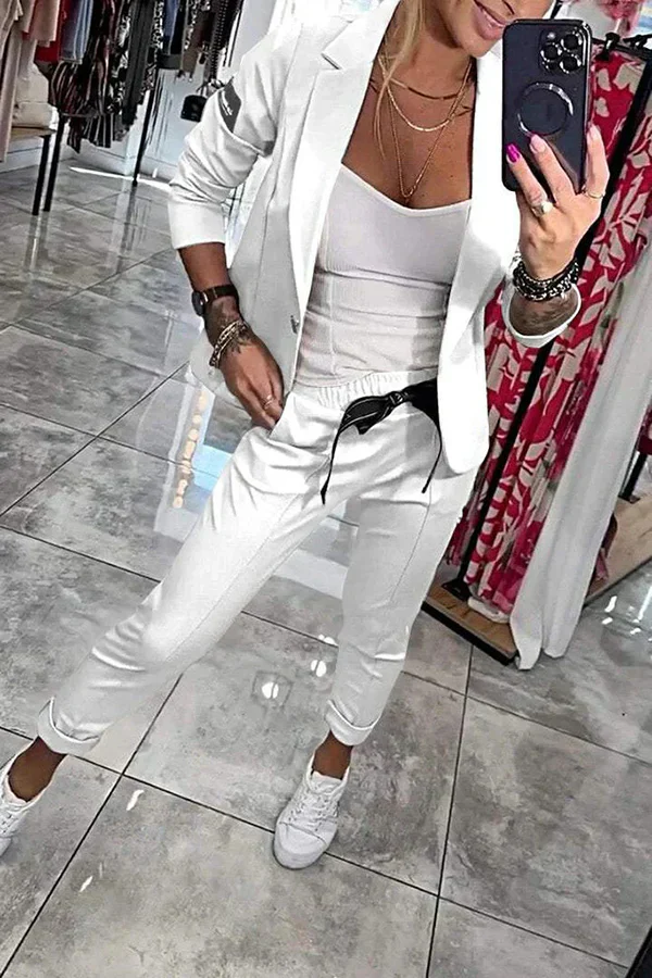 Zyora™ – Maßgeschneidertes Set mit Weichem Blazer und Lässigen Jogginghosen - Image 15